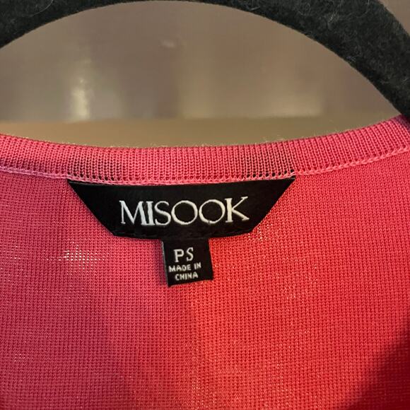 Misook Petite Small Crocheted 3/4 Sleeve Pink Blazer Jacket Topper - Picture 6 of 11